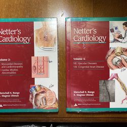 Lot of 2 New Netter’s Cardiology Books Volumes 2 & 4 By Runge & Ohman In Original Protective Wrap