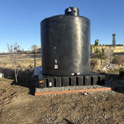 2500 Gal. Black Polyethylene Vertical Water Storage Tank