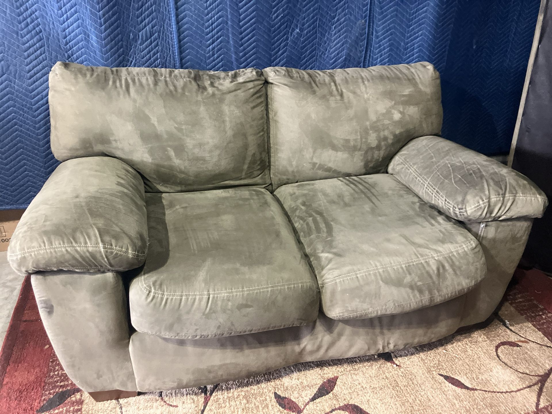 Green Velvet loveseat (DELIVERY AVAILABLE)
