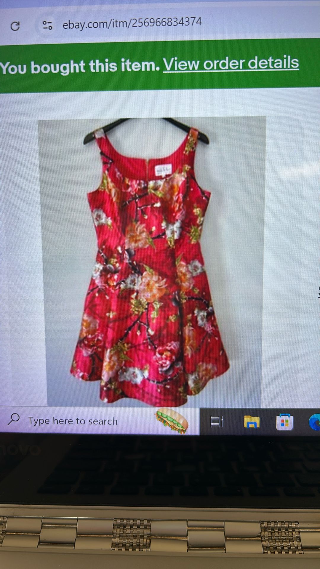 Nicole Miller, New York Floral Pleat Fit In Flare Dress Size 12