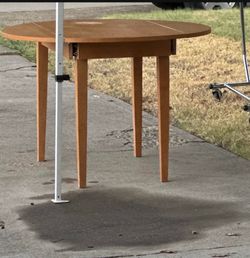 Dinning table used 35. Table top has scraps still sturdy table no chairs