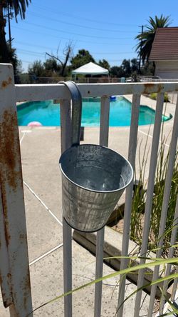 10 silver hanging pots