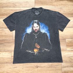 Lord Of The Rings American Thrift Acid Washed Aragorn Oversized T Shirt Adult L