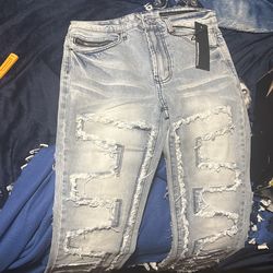 Rock start dist light blue jeans