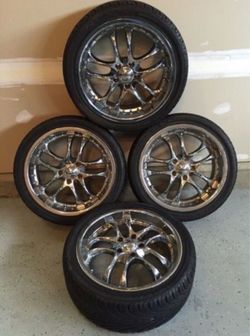 18” Chrome Helo Wheels w/Nexen 225/40ZR18 tires