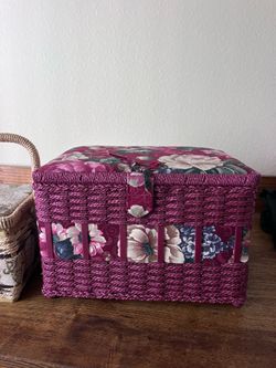 Vintage Sewing Storage Basket