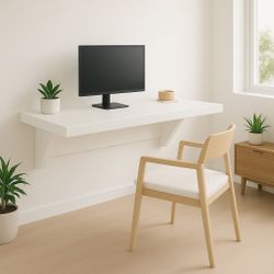 Modern Solid Wood Floating Desk (Includes Delivery & Install) 