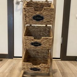 Kitchen Basket Storage Shelf