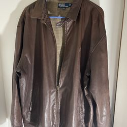  Vintage Leather Bomber Ralph Lauren Jacket
