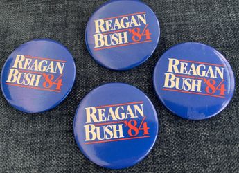 Vintage 1984 Reagan Bush campaign Button - 4 in total