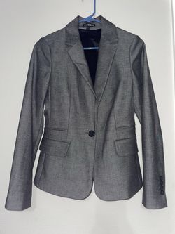 Express Dark Heather Grey Blazer - Size 4- *Like New*