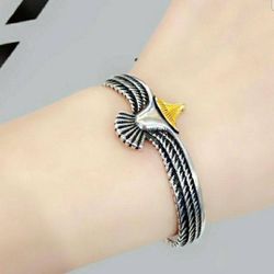 Bracelet Eagle Design (Copper Inside) Silver/ Gold Plated Outside 