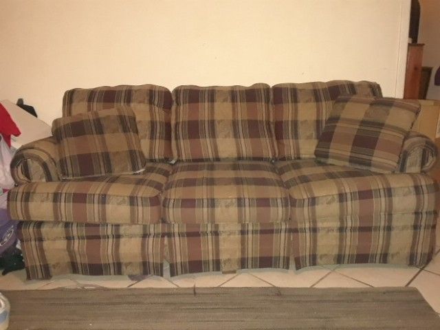 Ashley's Furniture plaid couch