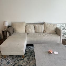 Beige L Couch