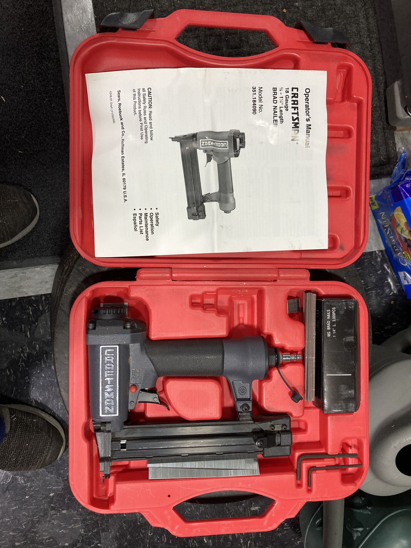 Craftsman Brad nailer airgun