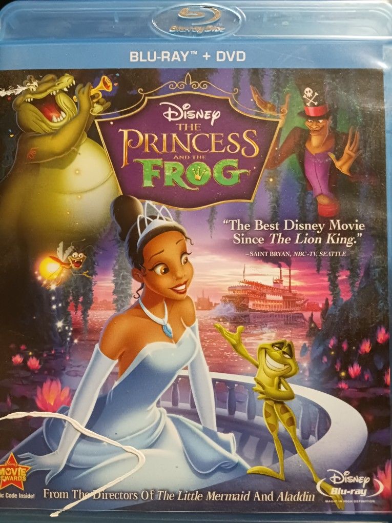 Disneys' The Princess And The Frog DVD And Blu Ray Combo