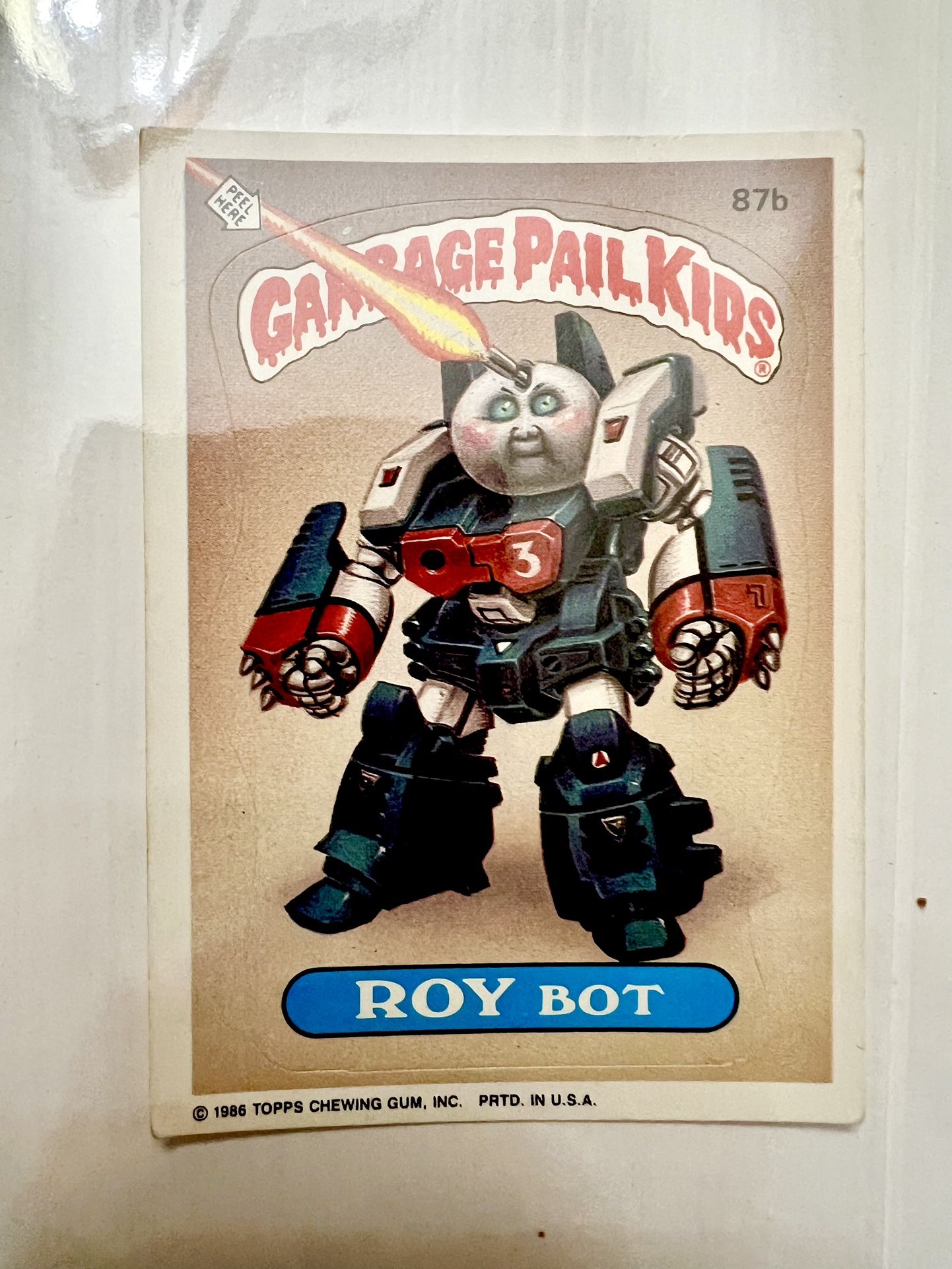 1986 Garbage Pail Kids Roy Robot 87b