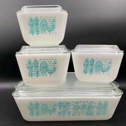 Vintage Pyrex Butterprint Casserole Set With Lids 503 502 501