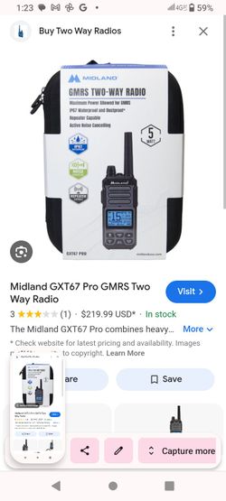 Midland GXT67 pro GMRS two-way radio