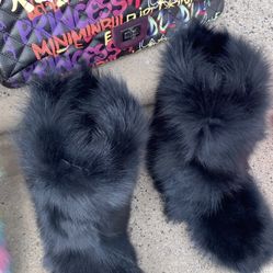 Black Foxy Boots Sizes 6.6,7 (message True Size To Order) 