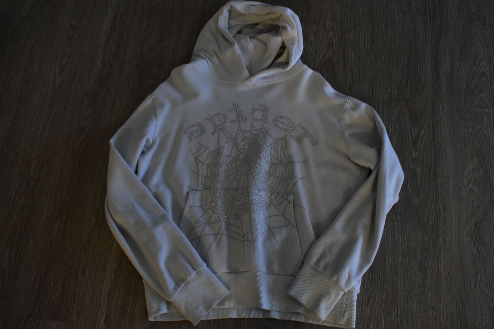 OG RIHNESTONE SP5DER HOODIE, SMALL, USED
