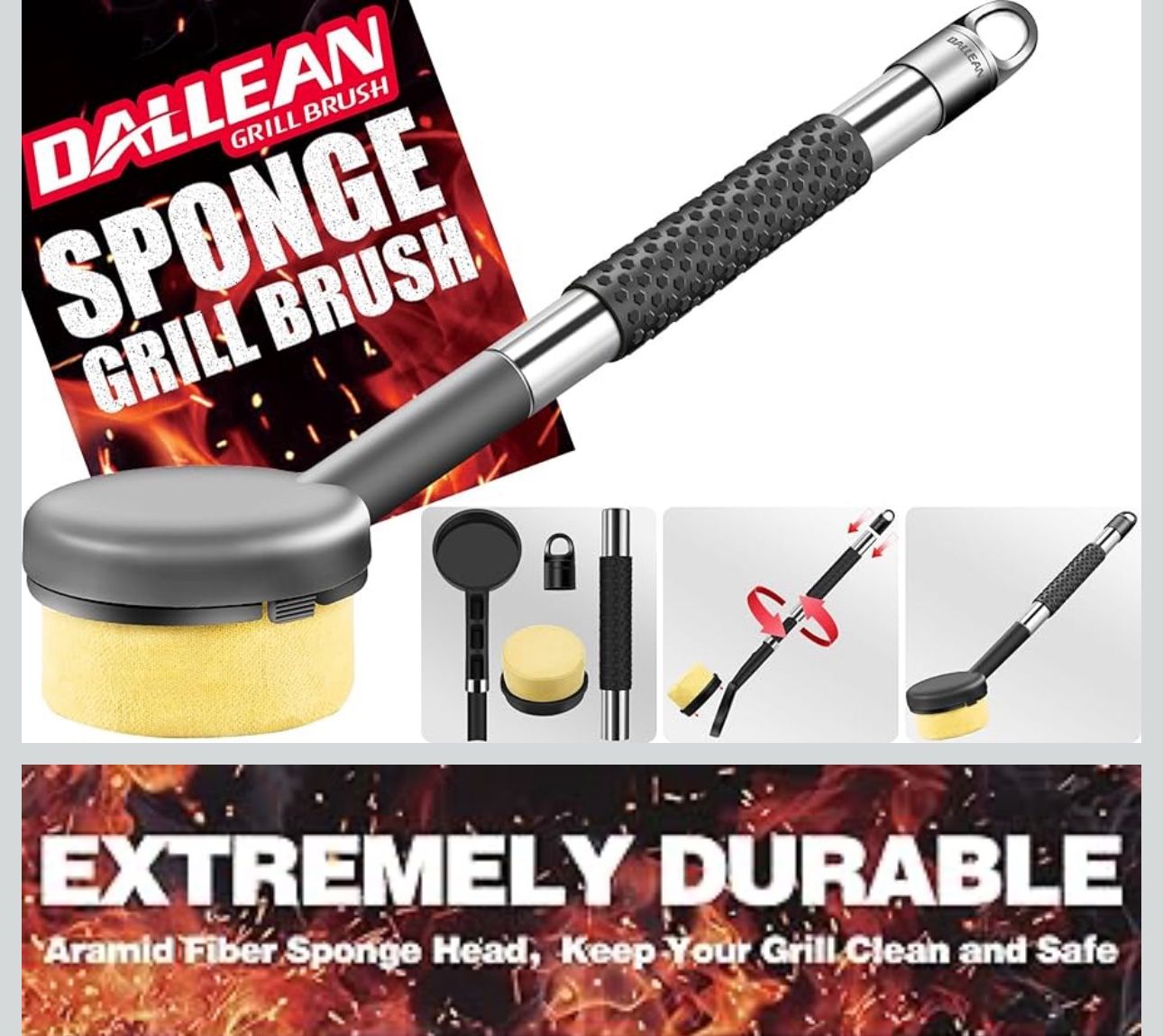 Grill Cleaner Sponge Brush
