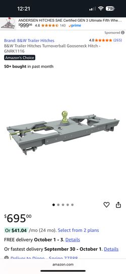 BW Turnover Goose Neck Hitch