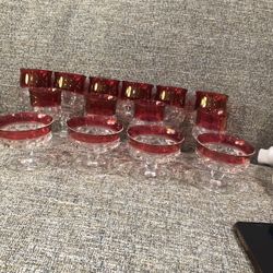 Vintage. Lot Of 14 Wine & Fruits Or Ice Cream 🍨 Cups