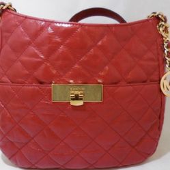 MICHAEL KORS RED LEATHER TOTE AI - 1804