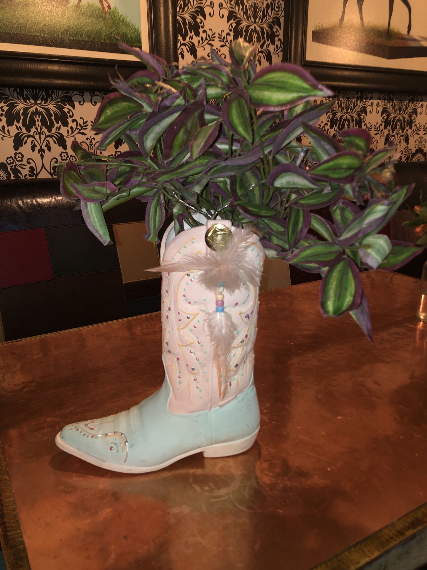 Cowgirl boot planter