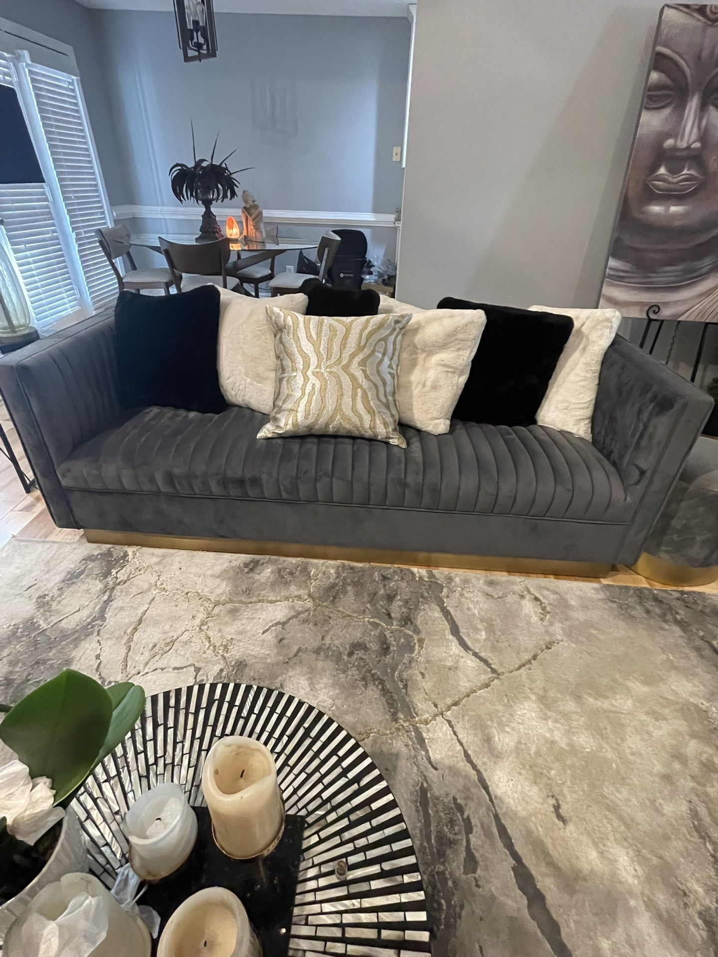 Large velvet Sofa