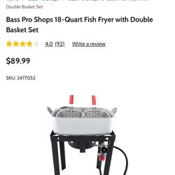 Double Basket Fryer- Bass Pro