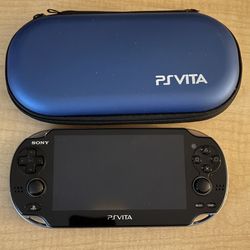 PlayStation PS Vita Modded W/Blue Case, USB-C Adapter, 128GB