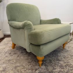 New Blue Velvet Accent Chair - Delivery Available