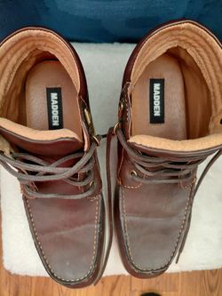 Madden Men Brown Leather Shoe Boots by MADDEN, sz 9, $35 