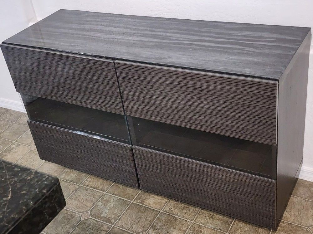 IKEA BESTA Storage Cupboard / Cabinet / TV Console / Sofa Table w Custom Top