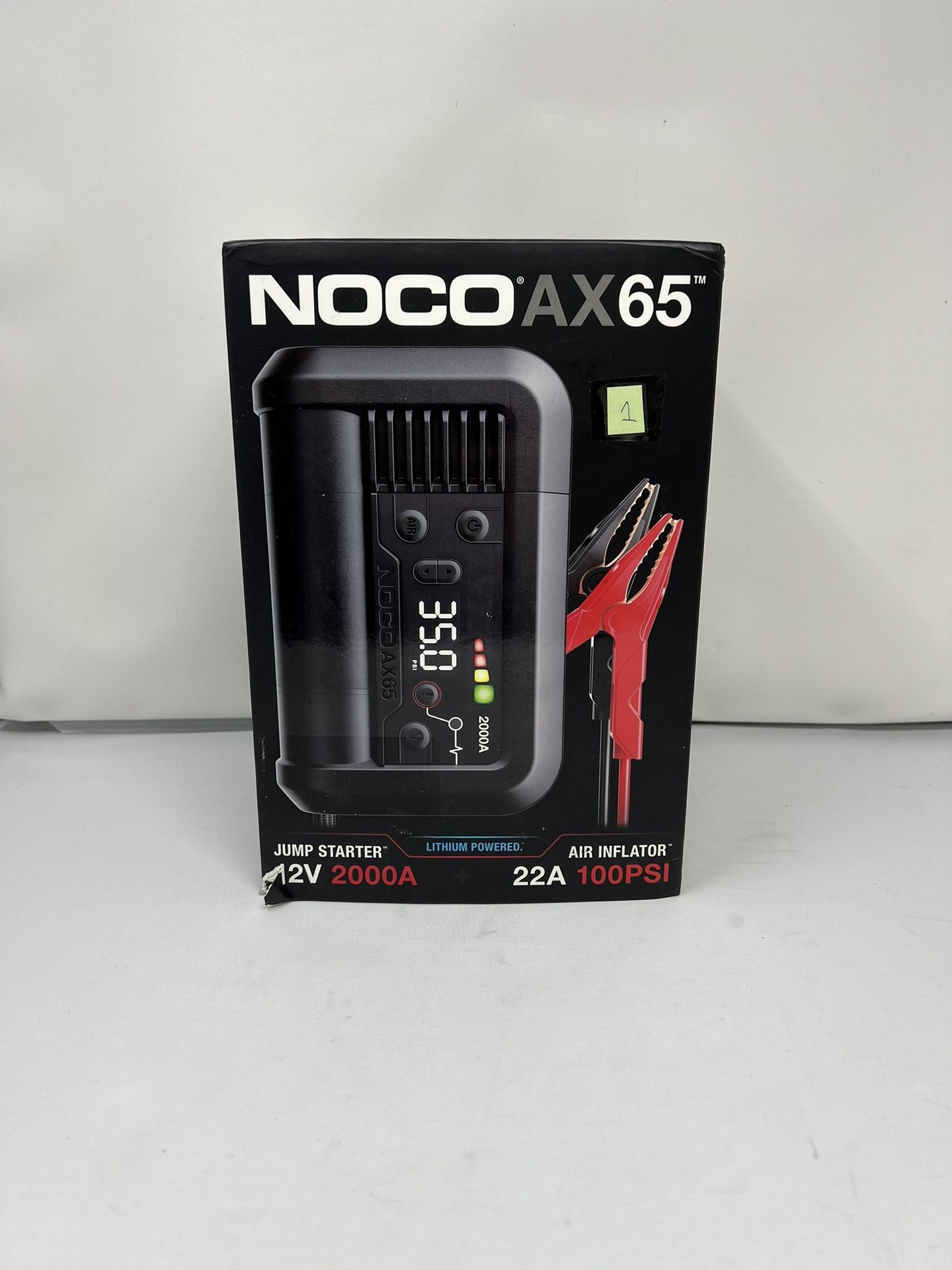 NOCO Boost Air AX65: 2000A Jump Starter with Air Compressor Tire Inflator