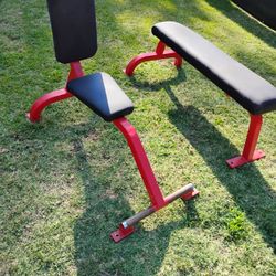 Cybex Flat And Upright Weight Bench Commercial Heavy Gauge