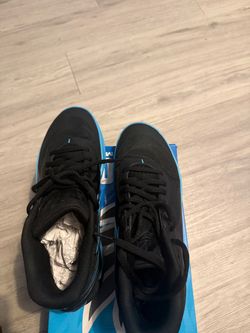 Black and Blue High-Top LaMelo Ball basketball shoes