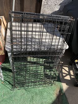 Folding dog crate, large