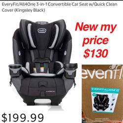 New in box Evenflo EveryFit/All4One 3-in-1 Convertible Car Seat (Augusta Pink) $130 firm cash only pick.Up east Palmdale off 47th