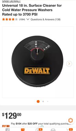 DeWalt Pressure Washer Surface Cleaner 3700 PSI