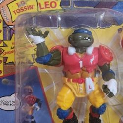 1991 TMNT Ninja Turtles Sewer Sports All-Stars T.D. Tossin' Leo Leonardo IN BOX 1991