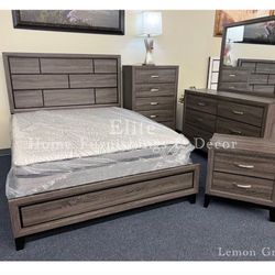 Grey Queen 4pc Bedroom Set 