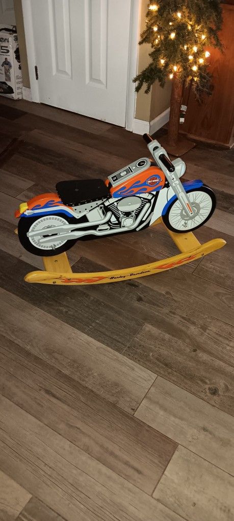 Wooden Harley Rocking Motorcycle