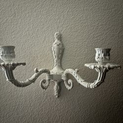 Vintage metal sconce, candle holder