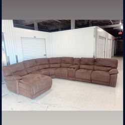 Brown Recliner Sectional
