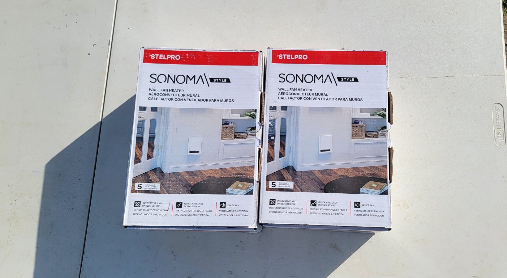 Stelpro
240-Volt 1500-Watt Electric Wall Fan Heater with Built-In Electronic Thermostat - $150ea, 2x - $225