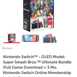 Nintendo Switch With Smash Brothers