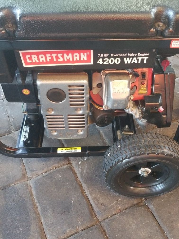 A.S.I.S CRAFTSMAN GENERATOR 4200 WATTS IN GOOD WORKING CONDITIONS